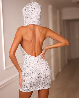 Silver sequin dress with hood – Voices in My Head