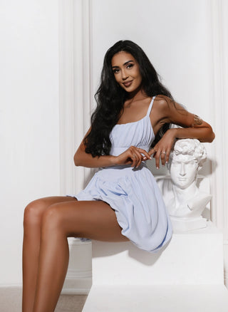ROSALIA MINI DRESS, BLUE