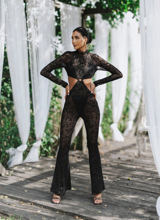 ISOLA JUMPSUIT BLACK LACE