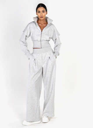 Women's FIFTH AVENUE SET gray tracksuit