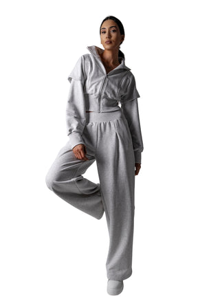 Women's FIFTH AVENUE SET gray tracksuit