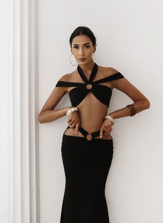TULUM DRESS LONG DRESS BLACK