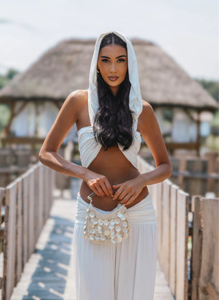 RIVIERA MUSE SET ecru top and pants set