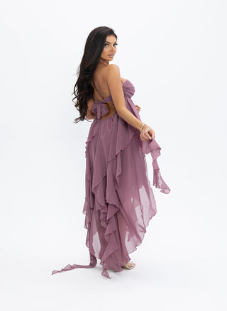 PEARL DRESS MAXI powder pink