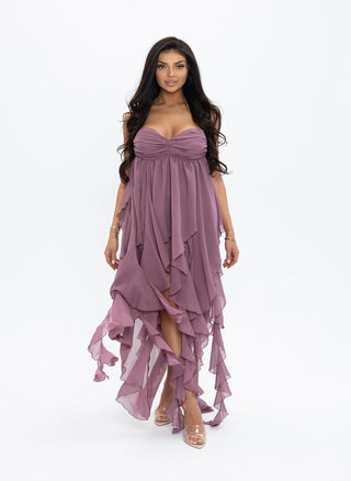 PEARL DRESS MAXI powder pink